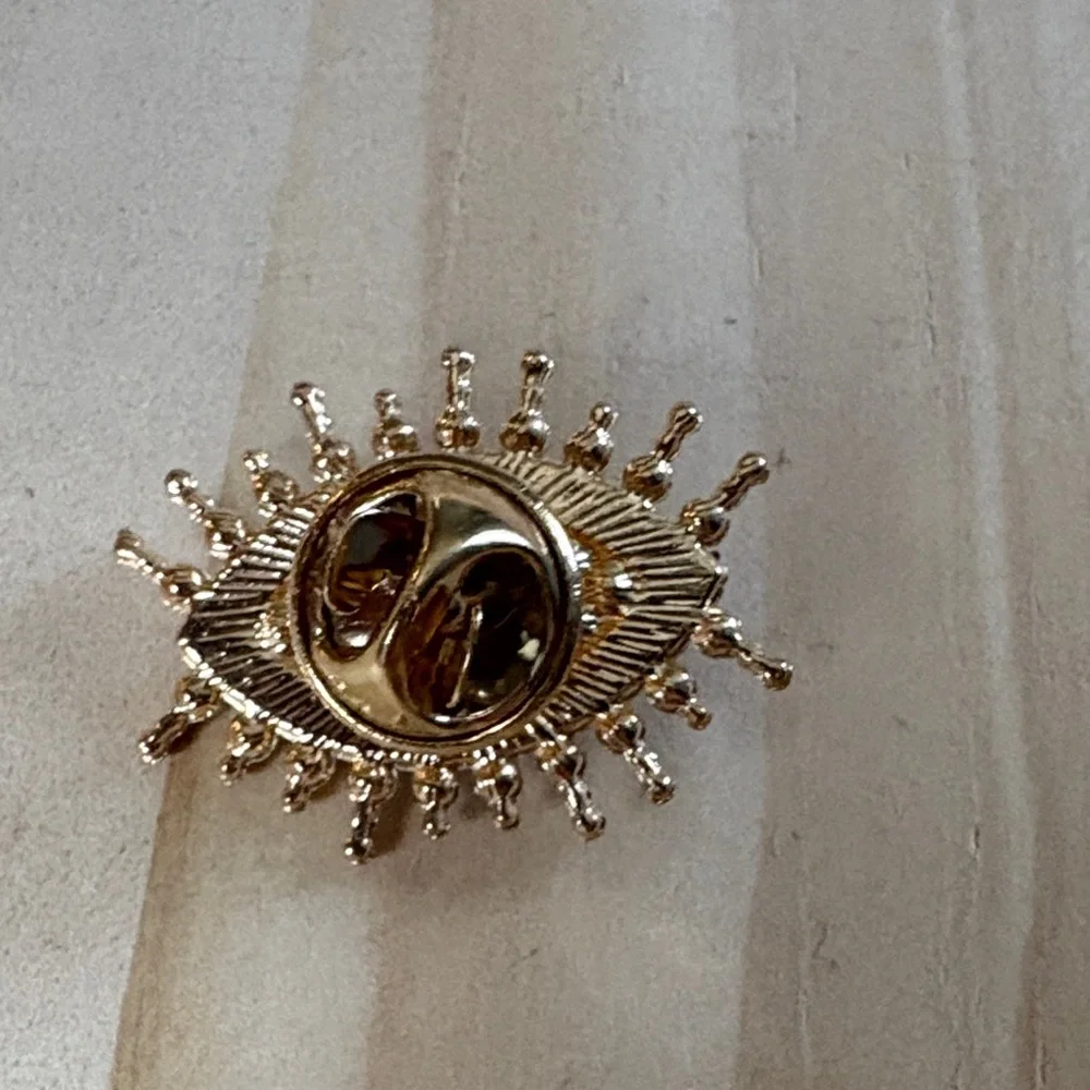 Glamorous Gold and Black Eye Brooch - Picture 4 of 4